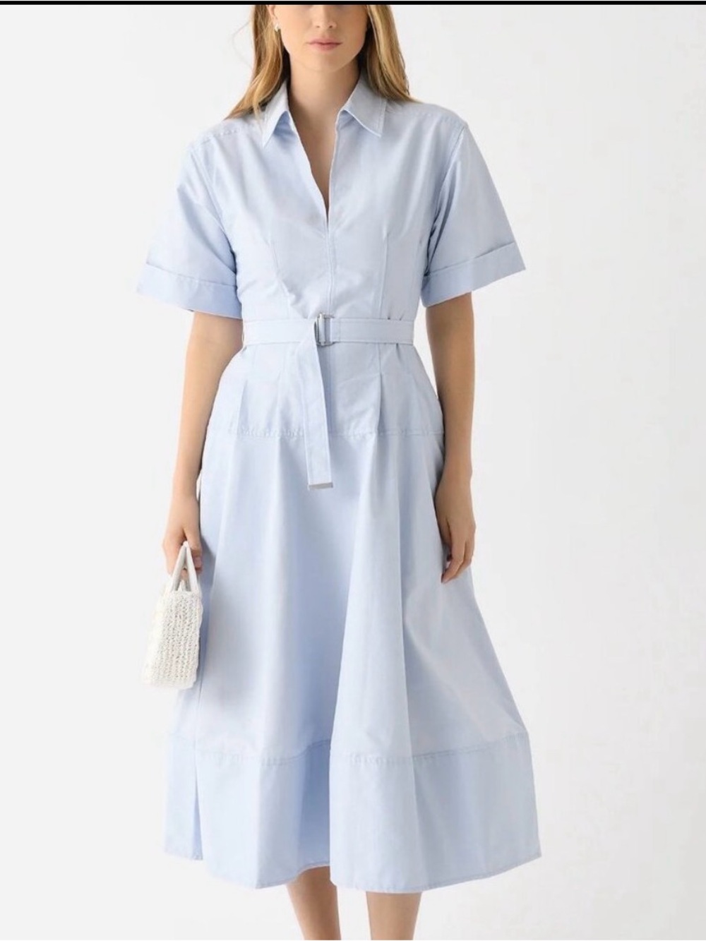 Jonathan Simkhai Light Blue Shirt Midi Dress